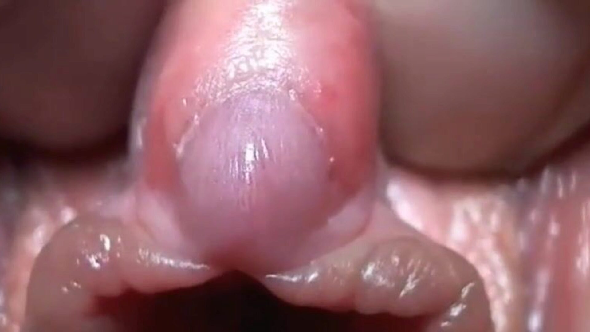 close up love button milky sploog