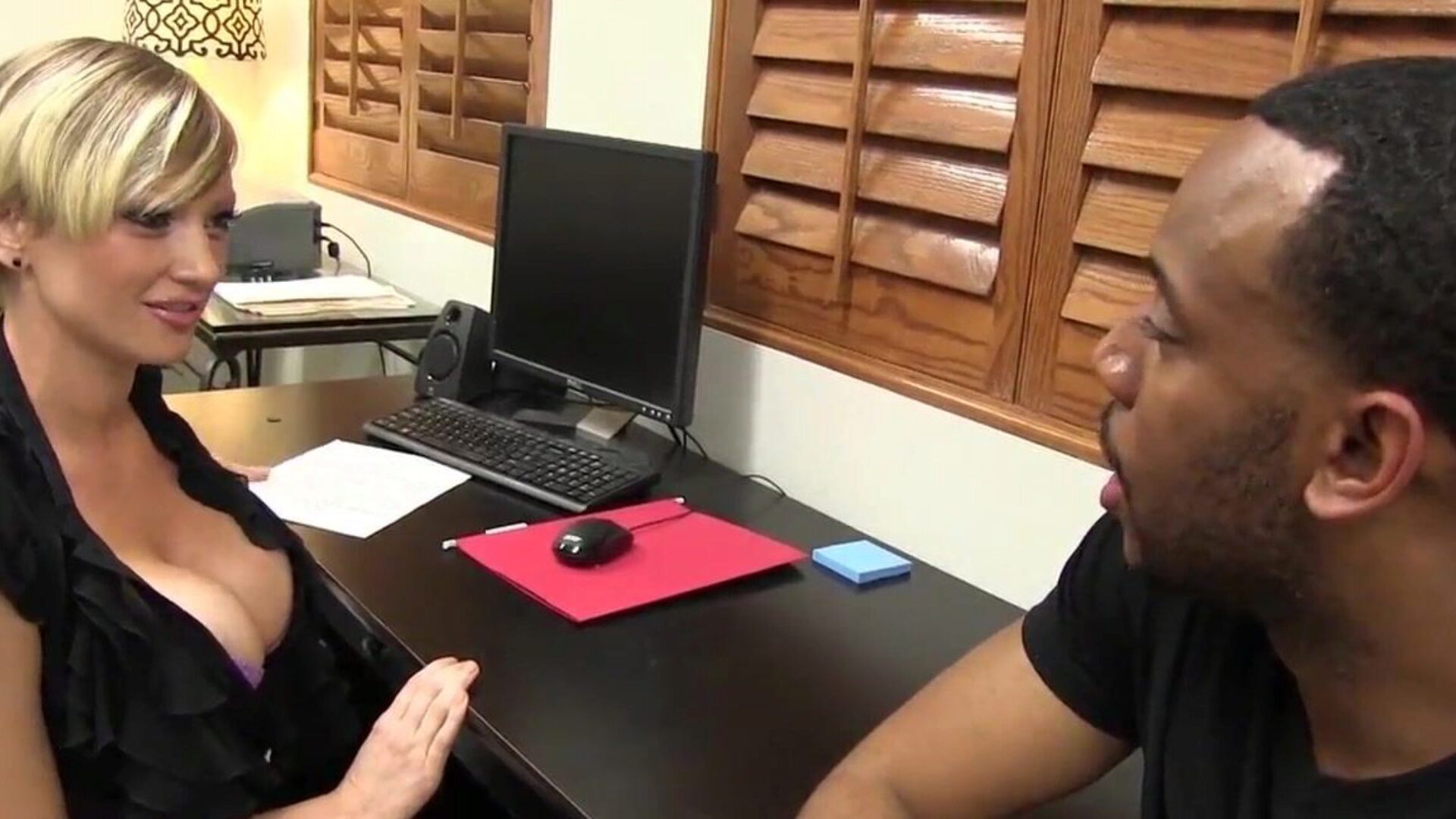 Breasty Blond Bitch Screwed By Large African Rod!